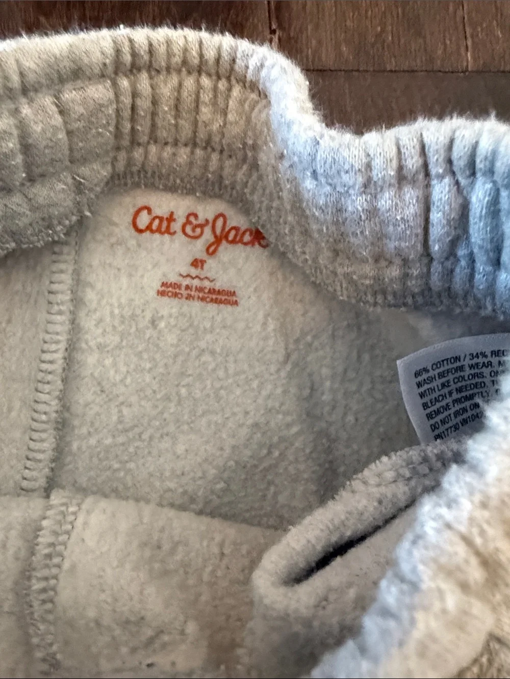 Great Cat and Jack Bundle of Everyday Jogger Pants - Black, Light Gray, Cream - Picture 8 of 12